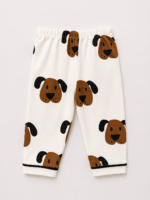 Köpek Desenli Erkek Bebek Pijama Takımı Düğmeli Kısa Kollu Takım - Görsel 3
