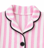 Pembe Çizgili Kız Çocuk Pijama Takımı - Görsel 5