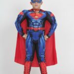 Superman Pelerinli Erkek Çocuk Kostümü